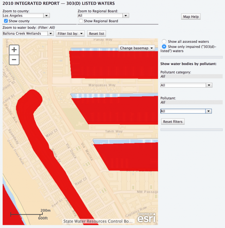 Parcel 9U not polluted CalEPA 2010 303D Listed Waters Zoomed in_size800.png