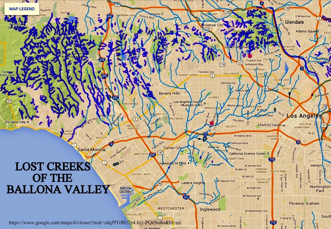 Ballona Valley lost creeks